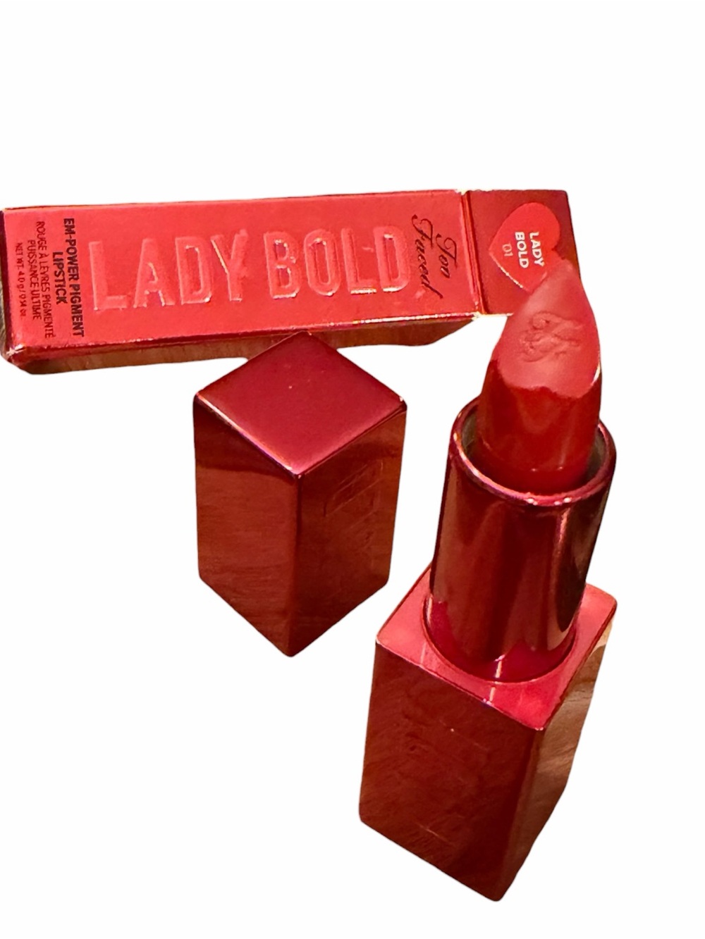 Too Faced Lady Bold Cream Lipstick 01 Lady Bold .14‎ oz New In Box Boss Lady